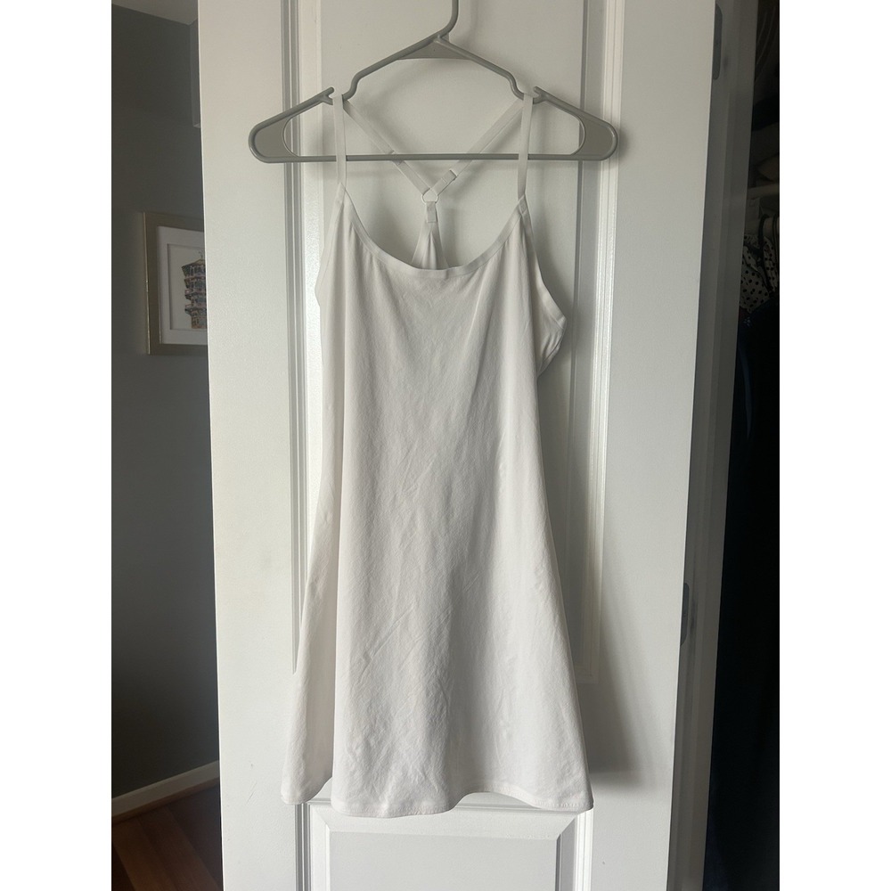 Outdoor Voices The Exercise Dress White Athletic Shorts Racerback Size Small